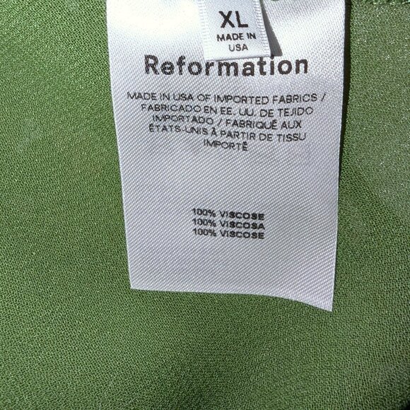 NWT Reformation | Green Floral Demy Midi Dress "Lomita" | Size XL - Picture 12 of 13